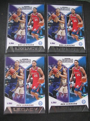 BEN SIMMONS 4-CARD LOT 2019 Pan. Contenders Draft Picks LEGACY #11 LSU/76ers