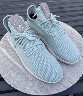 Adidas Pharrell Williams Tennis Hu Shoes Mint Green Size 8.5 Lightweight Knit