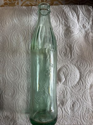Vintage Virginia Etna Springs Co. Embossed Green Glass Soda Bottle Vinton VA
