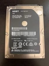 HGST 1TB SATA 2.5” 5400RPM 6Gbs HDD Hard Drive