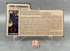 1982 GI JOE 3.75” - COBRA MISSILE COMMAND HQ SEARS - COBRA COMMANDER FILECARD