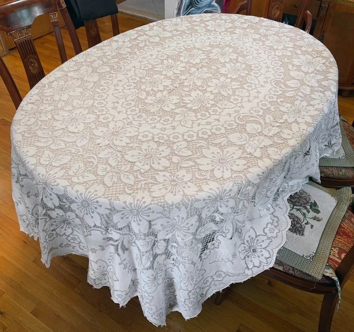新品 Quaker Lace テーブルクロス White House 72x90 Vintage Quaker Tablecloth for sale | eBay