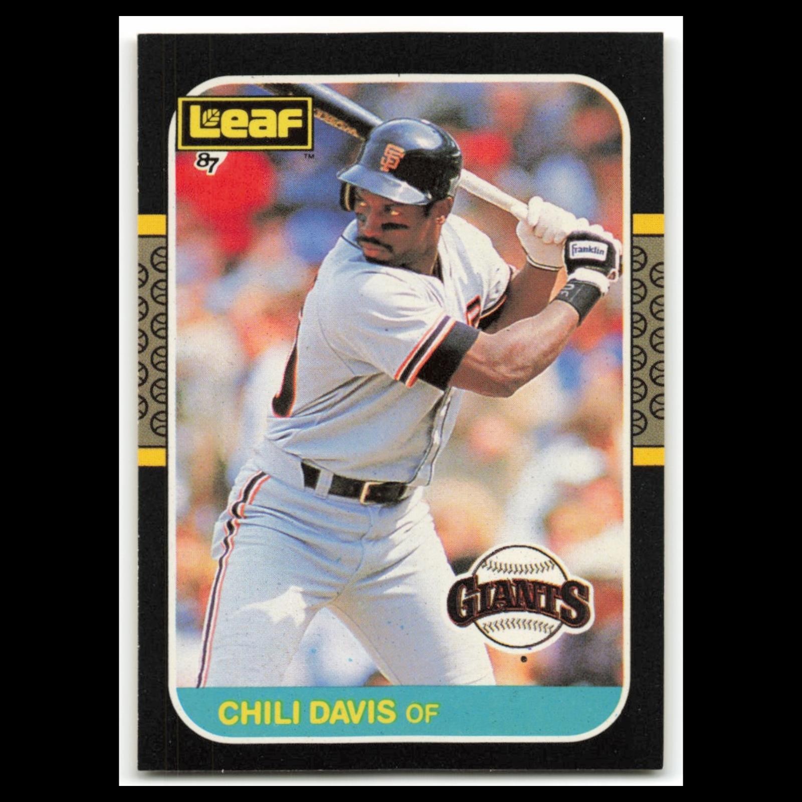 Chili Davis #208 1987 Leaf San Francisco Giants Baseball Card MLB NM