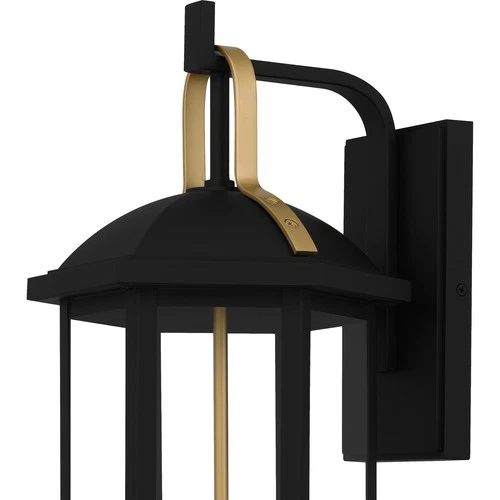 Matte Black  Outdoor Wall Lantern from the Crestfield Collection - Picture 5 of 5