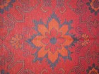 3' 4.75" x 5' .5" Wool Cotton Hand Knotted Dark Red Blue Orange Area Rug Vintage — photo 8