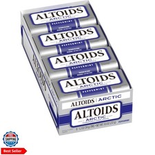 Arctic Peppermint Breath Mints Hard Candy Bulk, 1.2 oz Tin Pack of 8