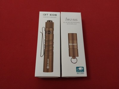 Olight i3T EOS desert Tan + i1R2 EOS  Desert Tan. NIB Both Sealed