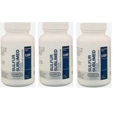 Humco Sulfur USP Sublimed Powder "Flower of Sulfur" for Agent Skin Disorder 4oz