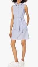 Tommy Hilfiger Size 16 Classic Button Down Casual Summer Shirt Dress Pockets 