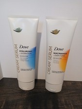 Dove Cream Serum 2 Bottle Set - Hydration and Even Tone for Dry Skin 8 fl oz New