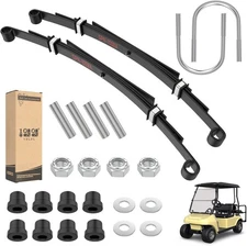 10L0L Golf Cart Heavy Duty Rear 4-Leaf Spring Kit with Bushings & Sleeves for Cl