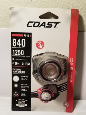 Coast Focusing Beam System headlamp 840/1250 Lumen