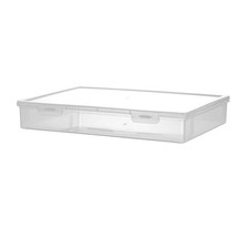 Vidifor Plastic Storage Containers 12.8 inches x 9.8 x 2 inches, Clear