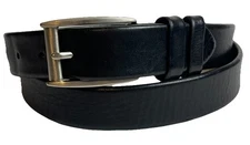 Vintage Bosca Dress Belt Mens Sz 38 Black Buttery Soft Leather Silver Buckle