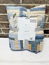 Pottery Barn Kids Hunter Heritage Cotton Baby Toddler Quilt 36" x 50" Patchwork