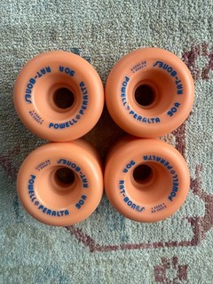 Powell Peralta Custom Dyed Orange Rat Bones Wheels 60mm 90A