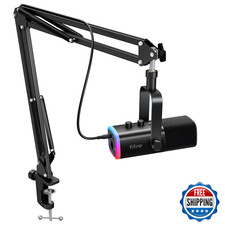 Fifine Xlr/Usb Gaming Microphone Set Dynamic Pc Mic For Streaming Podcasting