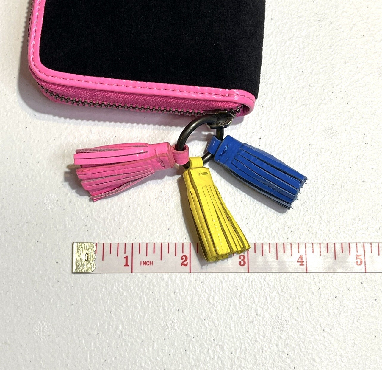 Juicy Couture: Daydreamer Wallet • Black Velour • Neon Pink Stitching • NEW image 7