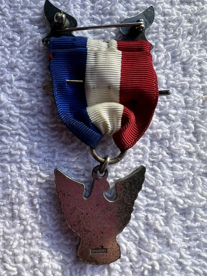 De colección 1950 Boy Scouts Of America Eagle Scout Award Medalla Esterlina con Palmas  Foto 2 de 4