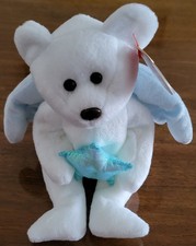 Ty STAR Beanie Baby blue star bear 2003 angel Christmas
