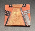 Artist MARK YASENCHACK “Copper Entrance” Titled Brooch 2/5/93 Abstract Clay Tile — photo 3