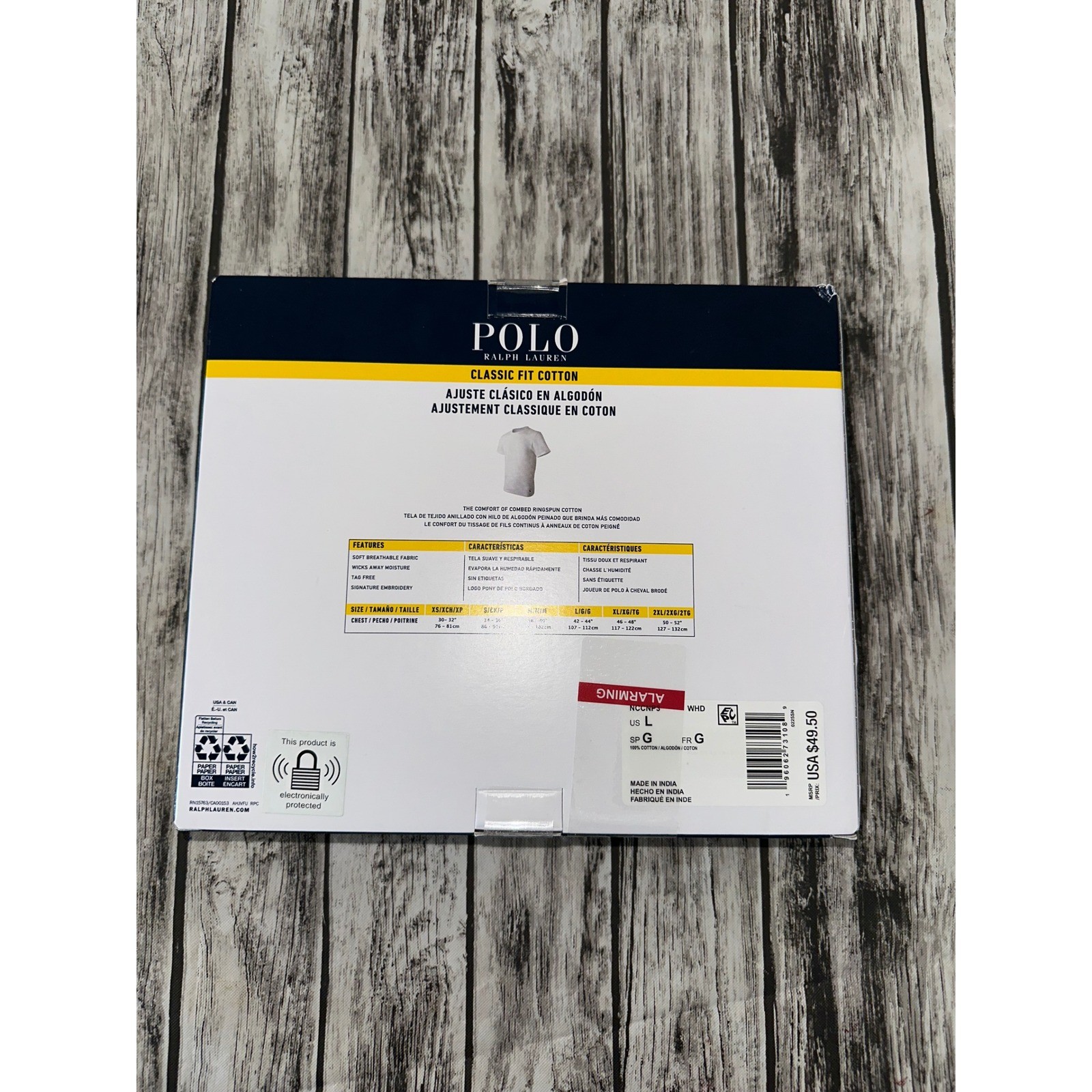 NEW MEN'S POLO RALPH LAUREN LARGE 3 PACK CLASSIC FIT COTTON CREW NECK SHIRTS thumbnail 4