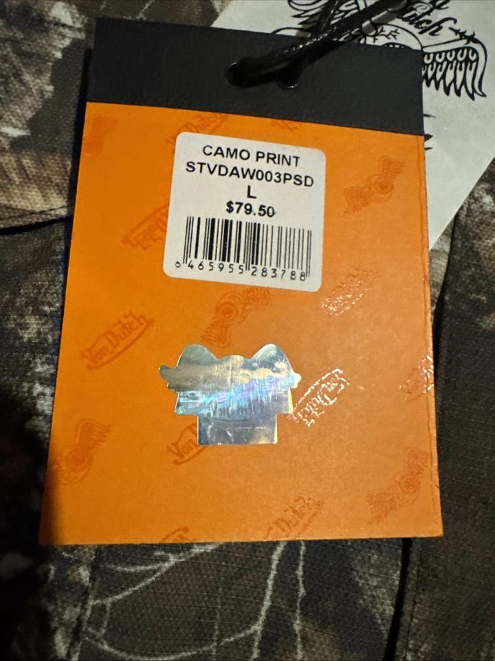 Von Dutch Originals Shirt Mens L Camouflage Button Down Long Sleeve Camo - Image 4 of 4