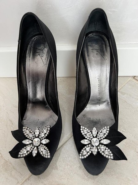 Women Giuseppe Zanotti Heels Black Satin 38