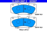 Bremsbelagsatz FÜR Toyota - ATE 13.0460-5667.2