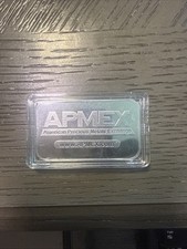 APMEX Silver Bar 1 oz Troy Ounce Fine .999 Pure 81.00 per troy oz