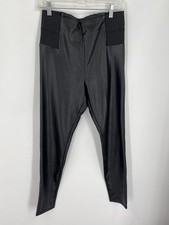 a new day Black Faux Leather High Rise Pull On Skinny Fit Pants size M