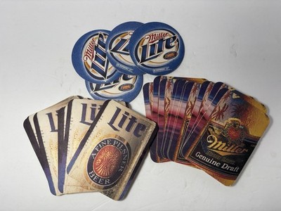 Miller Lite Genuine Draft Beer Coaster / Postcard Lot 