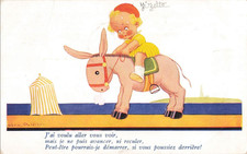 CP ILLUSTREE SIGNEE PATERSON PETITE FILLE BERET SUR ANE - 52750