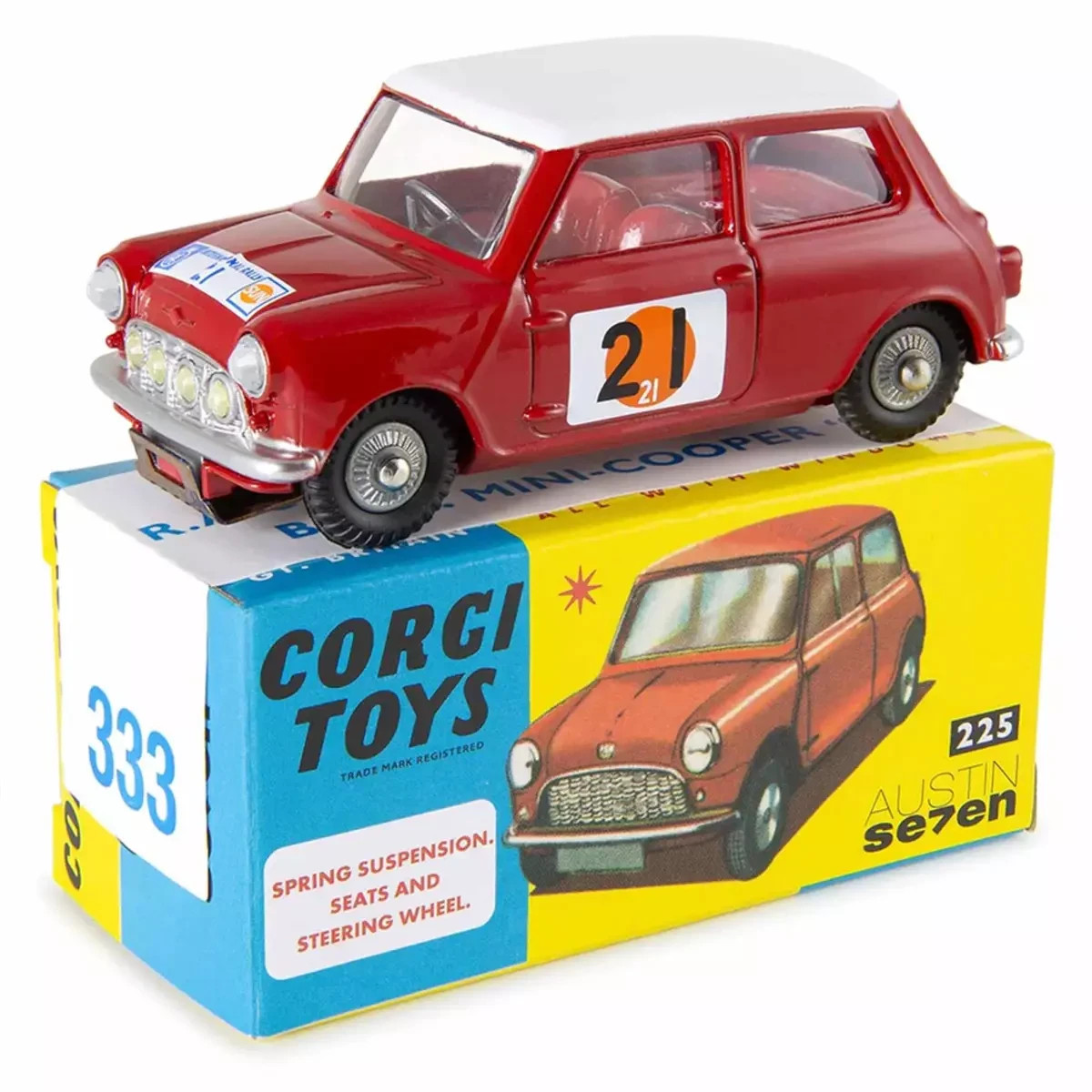 Mini Cooper S Corgi CD54321047 voiture miniature 1/42 souvenir du RAC Rallye