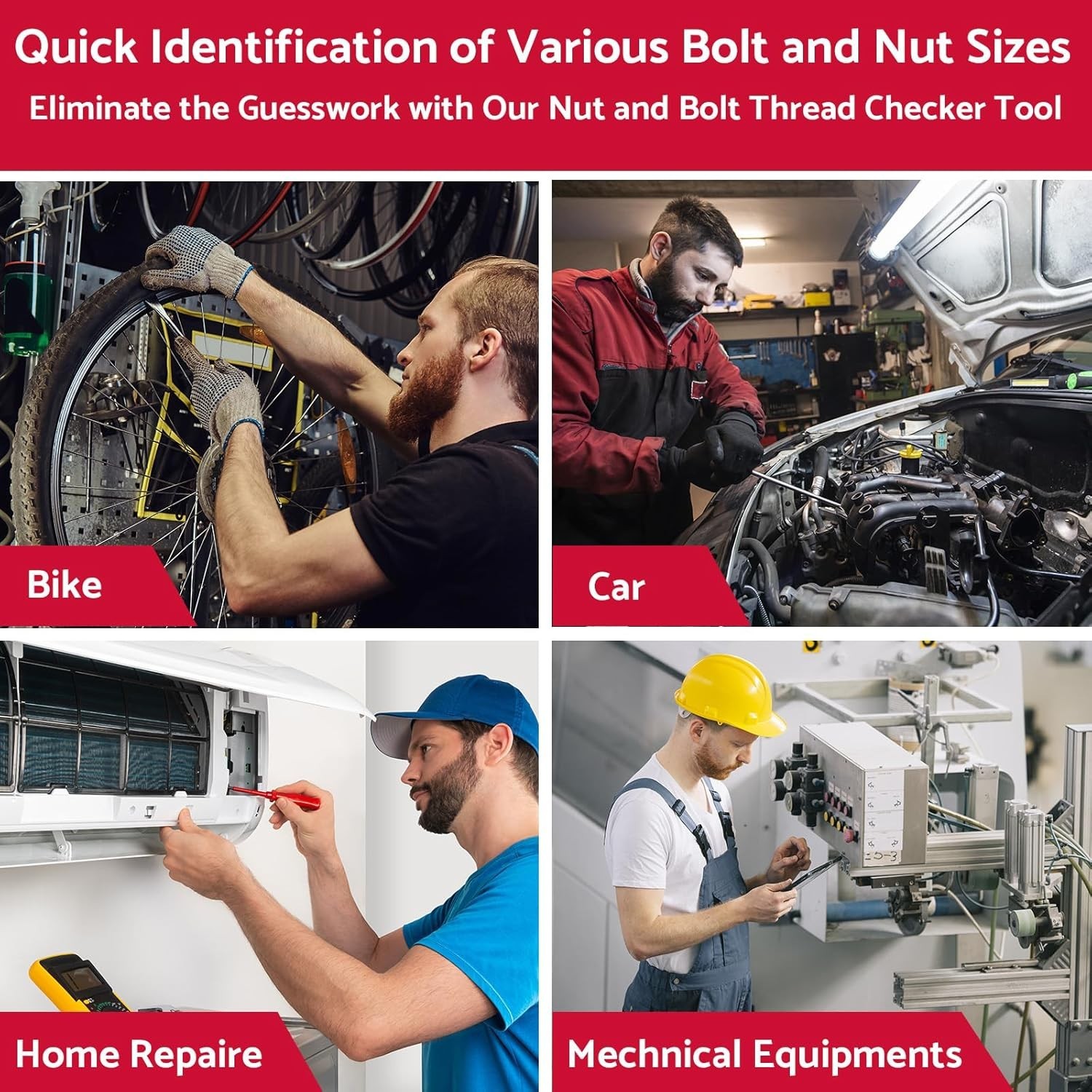 55 Nut and Bolt Thread Checker - Thread Checker Standard and Metric Bolt and Nut