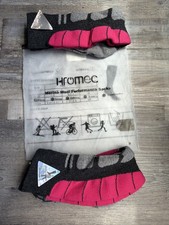 Hromec Ski Socks Merino Wool Thermal Knee High Medium, Pink Grey 2 Pairs