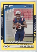 2024 Panini Donruss Rated Rookie Yellow Press Proof Joe Milton III #319 1jw5