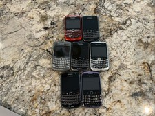 Lot Of 7 Vintage Blackberry Phones Curve Bold Cell Keyboard Smart Phones