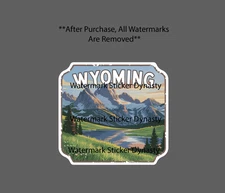 Wyoming Sticker Waterproof Decal Outdoor Nature Scene Mountain Travel Gift NEW