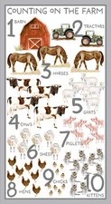 Little Seedlings Farm Counting Panel 24x44in, Moque Lee for  Blank Quilting