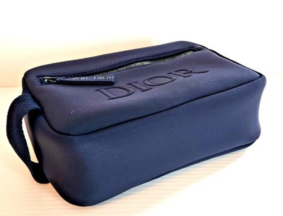 Dior Dark Blue Dopp Bag Navy Toiletry Travel Case Pouch Brand New