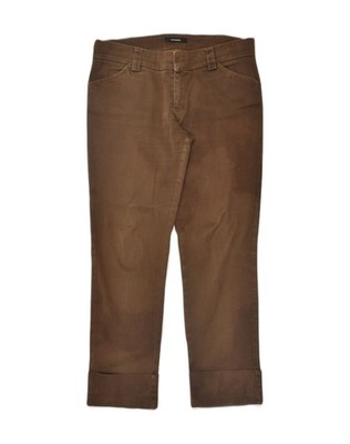 STEFANEL Womens Straight Chino Trousers IT 44 Medium W32 L28 Brown Cotton ZM05