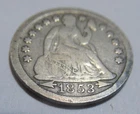 Very Nice 1853 Seated Liberty Dime Fine F Condition Natural Toning Free Shipping