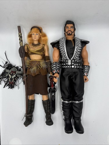 Lot of 2, Xena Character Dolls - Empress Gabrielle and Ares With Clothes & Shoes