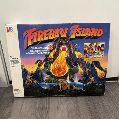 Fireball Island Board Game 1986 Milton Bradley Vintage - 100% Complete w/ Box