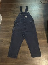 Carhartt Navy Bib Overalls Size 42x30 NEW Without Tags Model RO1-M / 102776-412