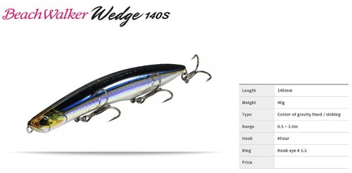 Leurre Duo Beach Walker Wedge 140 Mm 40 G – Coulant, Pour Pêche En Mer