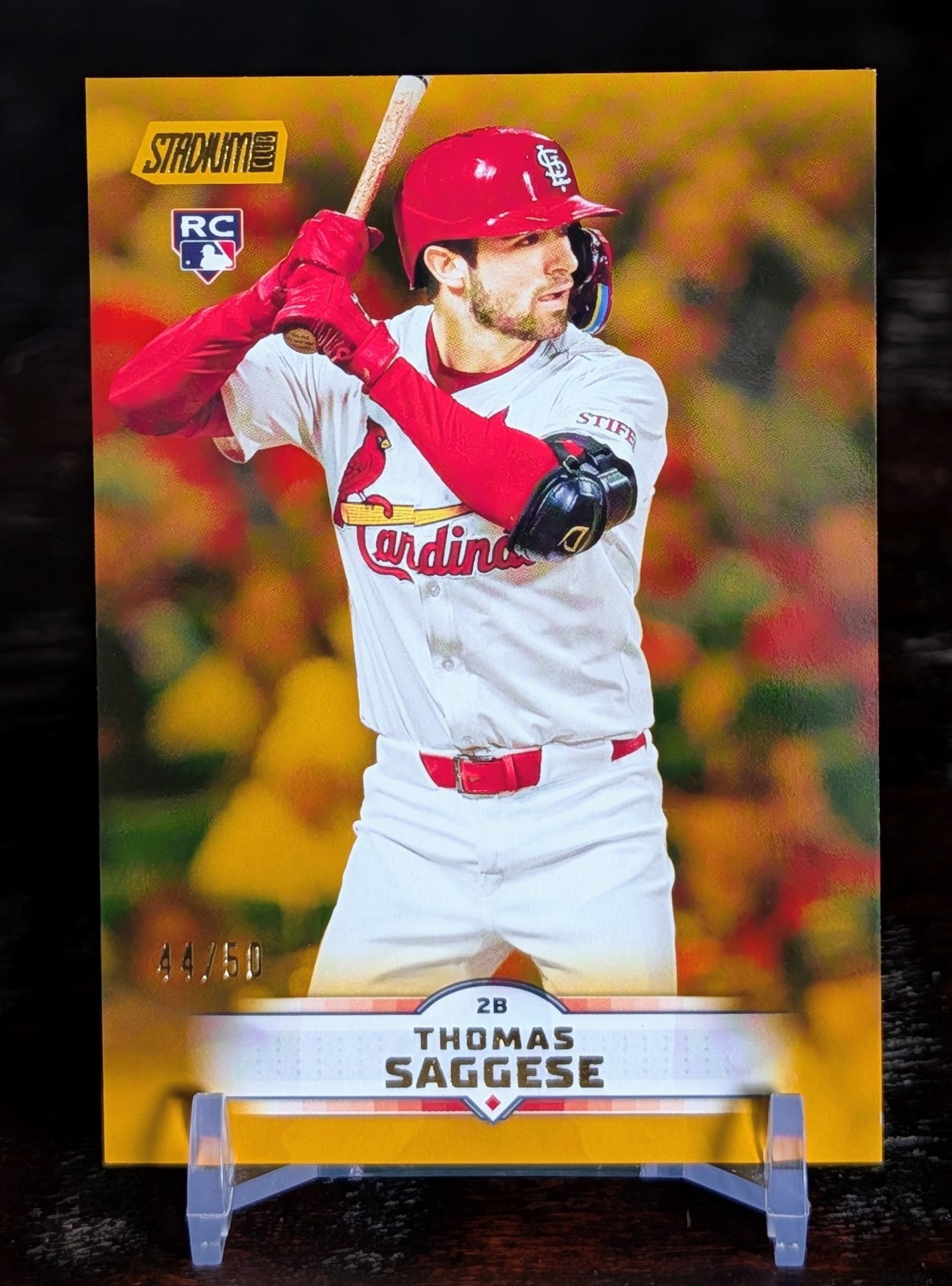 2025 Topps Stadium Club - Thomas Saggese #157 Gold/50 (RC)