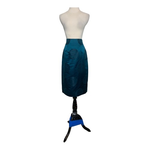 Tuta giacca gonna verde acqua sartoriale ispirazione asiatica vintage anni 80 taglia small - Foto 6 di 12