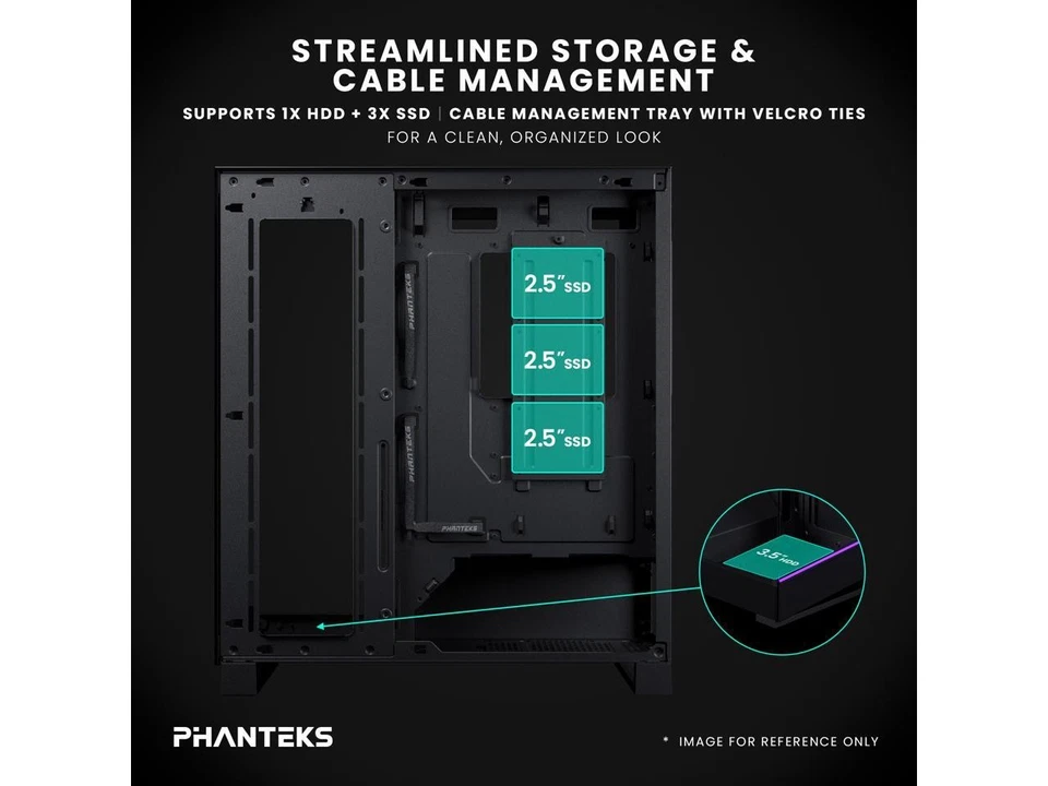 Phanteks NV5S, Showcase Mid-Tower ATX Chassis, High Airflow Performance, Integra - Image 4 of 4